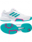 Preview: Adidas Damen Tennisschuhe Barricade Carpet Teppich Indoor weiß-tuerkis