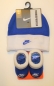 Preview: Nike Baby Set Mütze und Schuhe 0-6 Monate royalblau-weiss
