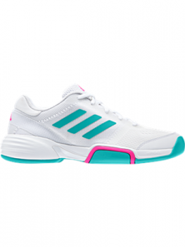 Adidas Damen Tennisschuhe Barricade Carpet Teppich Indoor weiß-tuerkis
