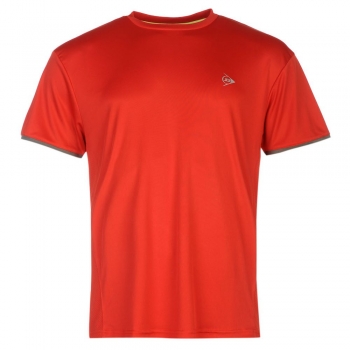 DUNLOP Performance Club Crew Shirt Herren rot