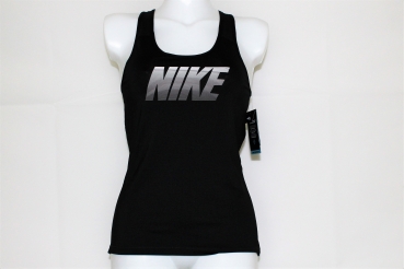 Nike Damen Tennis Pro Tank Block Logo schwarz-weiß Gr. M