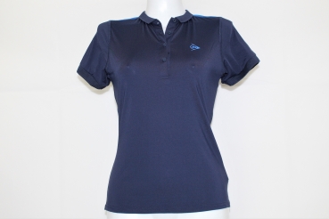 Dunlop Damen Tennis Poloshirt dunkelblau-royalblau