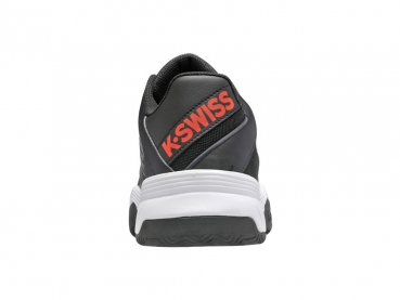 Preview: K-Swiss Herren Tennisschuhe Court Express Clay anthrazit-weiss-rot