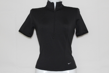 Nike Damen Tennis Zip Sleeve Shirt schwarz Gr. M
