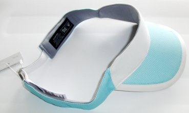 Preview: Adidas Damen Cotton Visor Cap aquablau-weiss verstellbar