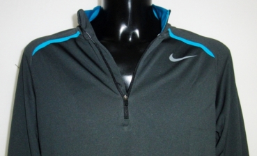 Preview: NIKE Herren Longsleeve anthrazit-türkis Gr. L