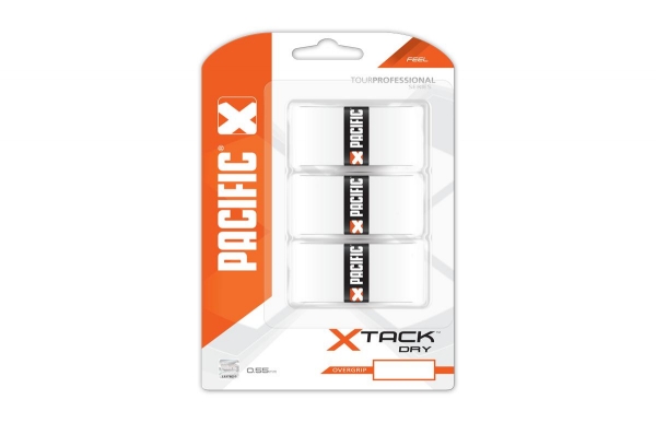 Pacific X Tack Dry 12er Overgrip Tennisgriffband Überband weiss
