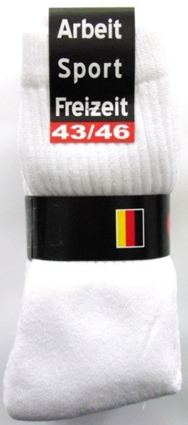 Tennissocken Herren weiss EU Größe 39/42
