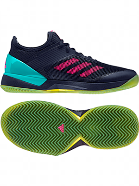 Adidas Damen Tennisschuhe Uebersonic 3 Clay navy-lime-pink 2018