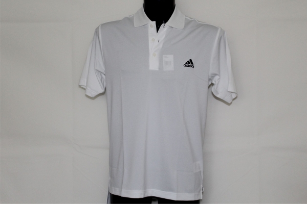Adidas Herren Solid Pique Polo weiß Gr. S
