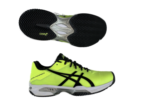 Asics Herren Tennisschuhe Gel Solution Clay neongelb Größe 40 EU