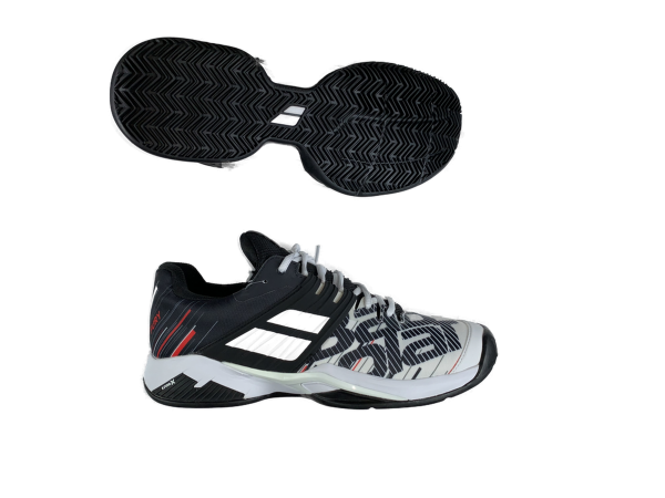 BABOLAT Propulse Fury Clay weiß-schwarz Herren Clay Sandplatz Tennisschuhe Gr. 44,5 und 47 EU