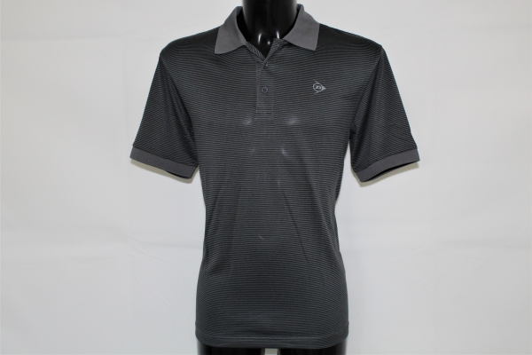 DUNLOP Poloshirt Herren dunkelgrau-schwarz striped
