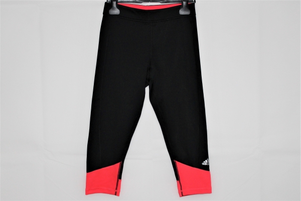 Adidas Damen Techfit Trainingshose 3/4 Leggins schwarz-flashred Gr. S