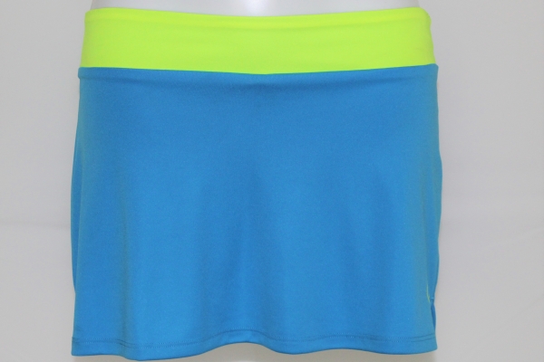 Dunlop Damen Skirt Tennisrock Performance hellblau-neongelb Gr. S
