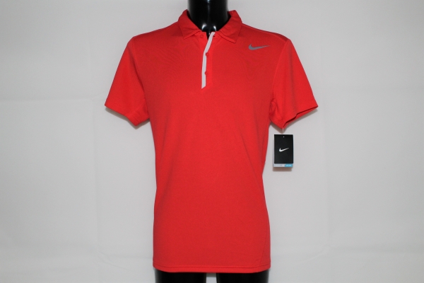 Nike Herren Advantage Tennis Funktionspoloshirt Waffle rot Gr. M
