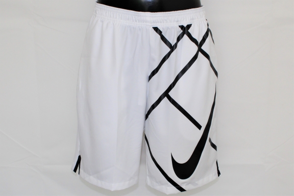 Nike Herren Court Logo Short weiß-schwarz Gr. M