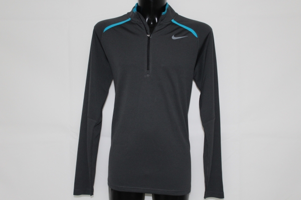 NIKE Herren Longsleeve anthrazit-türkis Gr. L