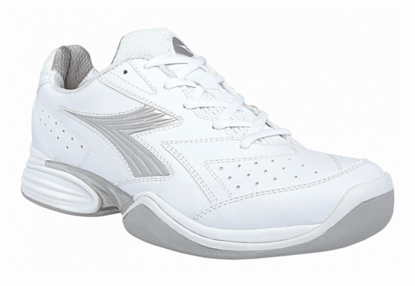 Diadora S. Shot W Indoor Carpet weiss-grau Damen Tennisschuh