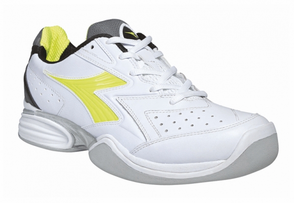 Diadora S. TECH Indoor Carpet weiss-gelb-schwarz Herren Tennisschuh