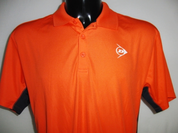 Dunlop Performance Polo Herren orange-schwarz Gr. S