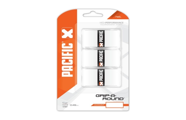 Pacific Grip A Round 3er Overgrip Tennisgriffband Überband weiss