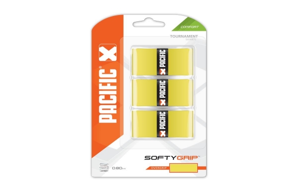 Pacific Softy Grip 3er Overgrip Tennisgriffband Überband gelb