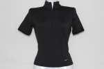 Nike Damen Tennis Zip Sleeve Shirt schwarz Gr. M